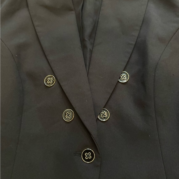 Nanette Lepore Black Gold Button Blazer Classic Double Breasted Office Jacket 12 - Picture 6 of 12